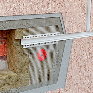 Профиль ПВХ рустовочный с сеткой